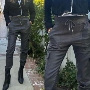 BEVY FLOG GAYA DOMINO CARGO‎ JOGGER Pants Drawstring GRAY WOMEN 26